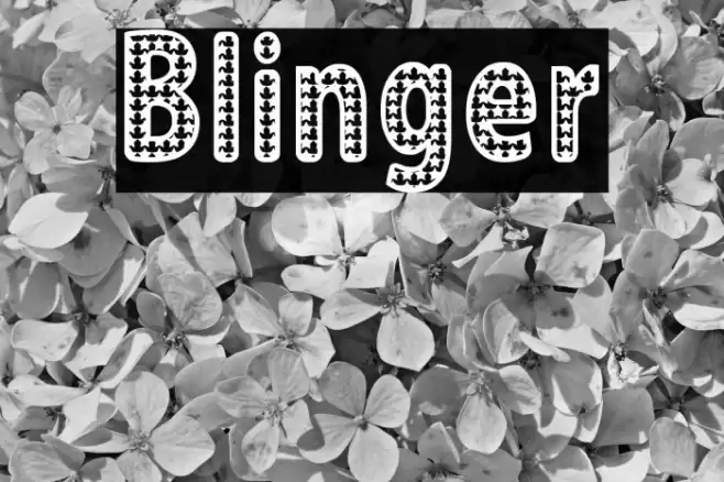 Blinger Font examples
