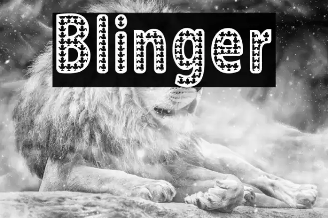 Blinger Font examples