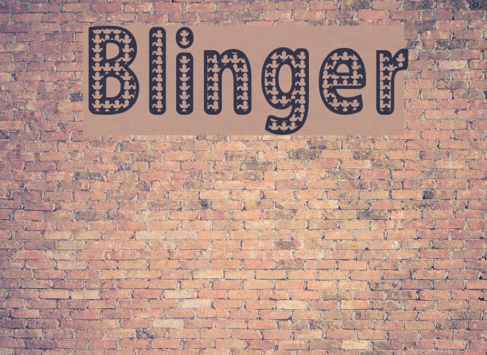 Blinger Font examples