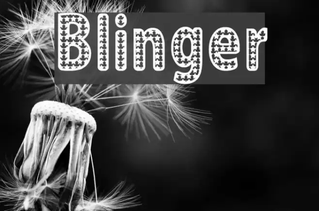 Blinger Font examples
