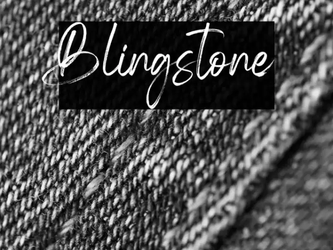 Blingstone Font examples