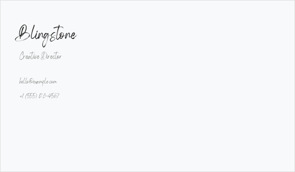 Blingstone Business Card