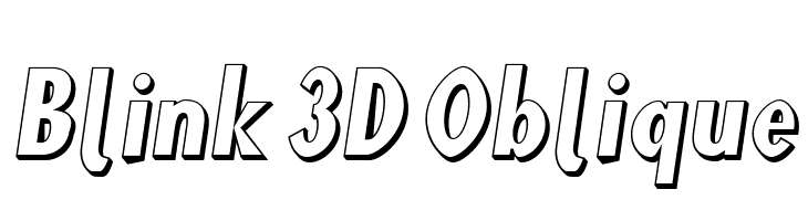 Blink 3D Oblique Font