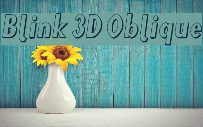 Blink 3D Oblique Font examples