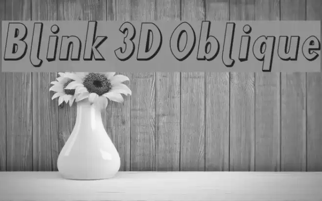 Blink 3D Oblique Font examples