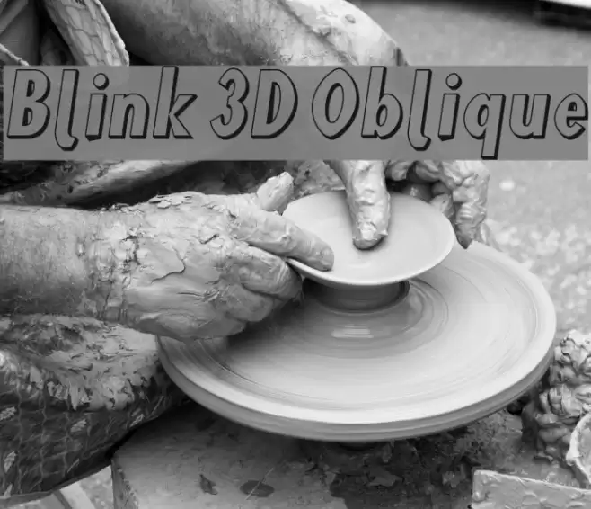 Blink 3D Oblique Font examples