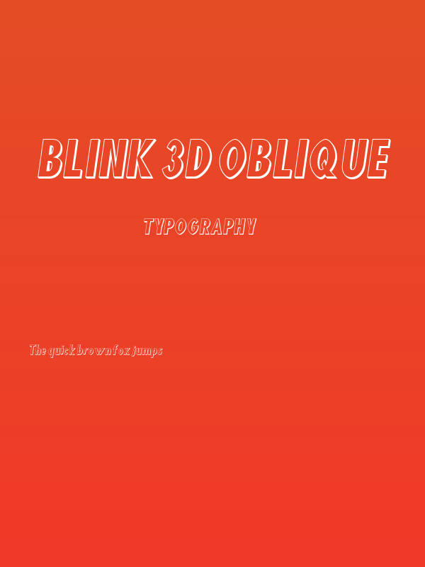 Blink 3D Oblique Poster