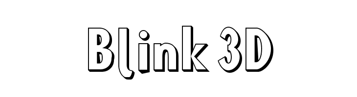 Blink 3D Font