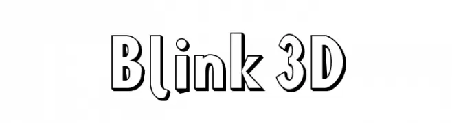 Blink 3D  नि: शुल्क फ़ॉन्ट्स डाउनलोड