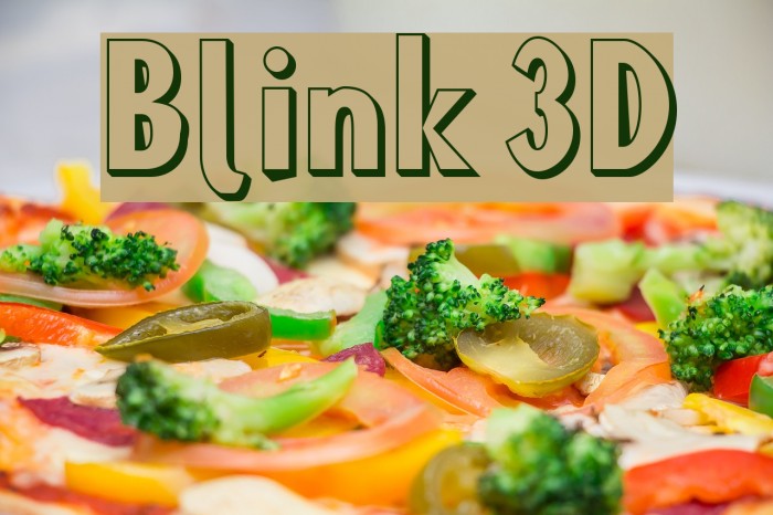 Blink 3D Font examples
