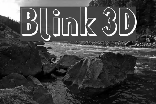 Blink 3D Font examples