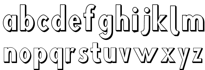 Blink 3D Font LOWERCASE