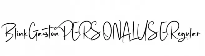 Blink Gaston PERSONAL USE Regular  Frei Schriftart Herunterladen
