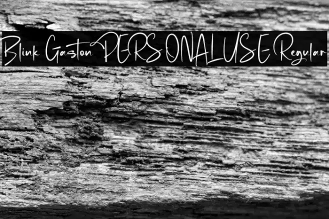 Blink Gaston PERSONAL USE Regular Font examples