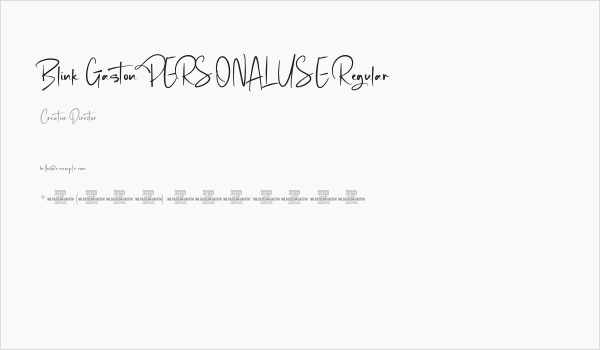 Blink Gaston PERSONAL USE Regular Business Card