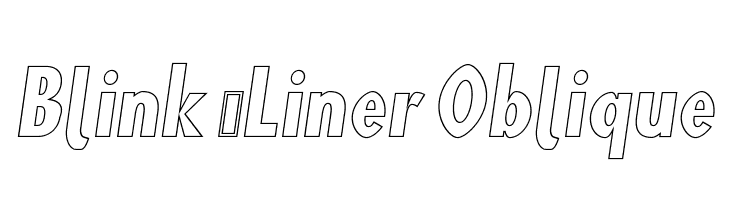Blink 'Liner Oblique  Fuentes Gratis Descargar