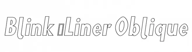 Blink 'Liner Oblique  नि: शुल्क फ़ॉन्ट्स डाउनलोड