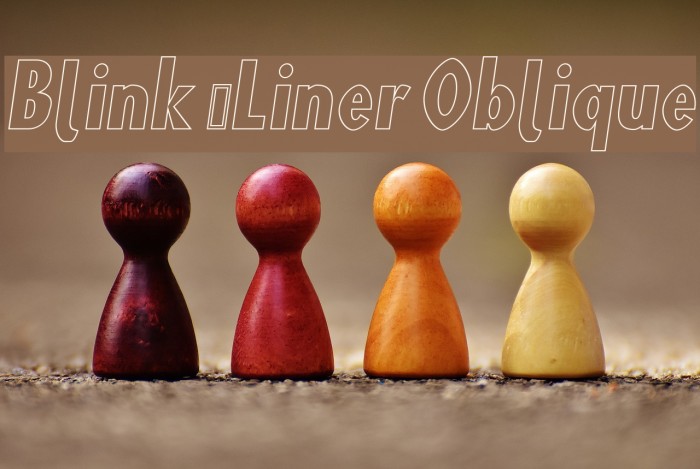 Blink 'Liner Oblique Font examples