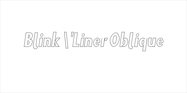 Blink 'Liner Oblique Logo