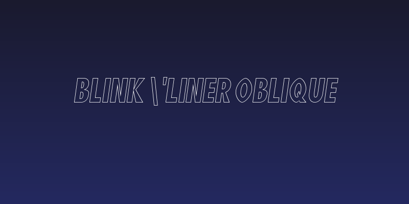 Blink 'Liner Oblique Social Header