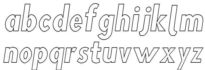 Blink 'Liner Oblique Font LOWERCASE