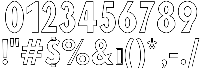 Blink 'Liner Font OTHER CHARS