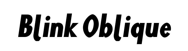 Blink Oblique Font