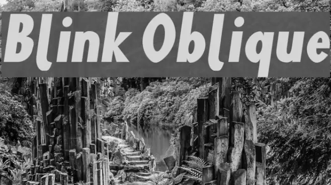 Blink Oblique Font examples