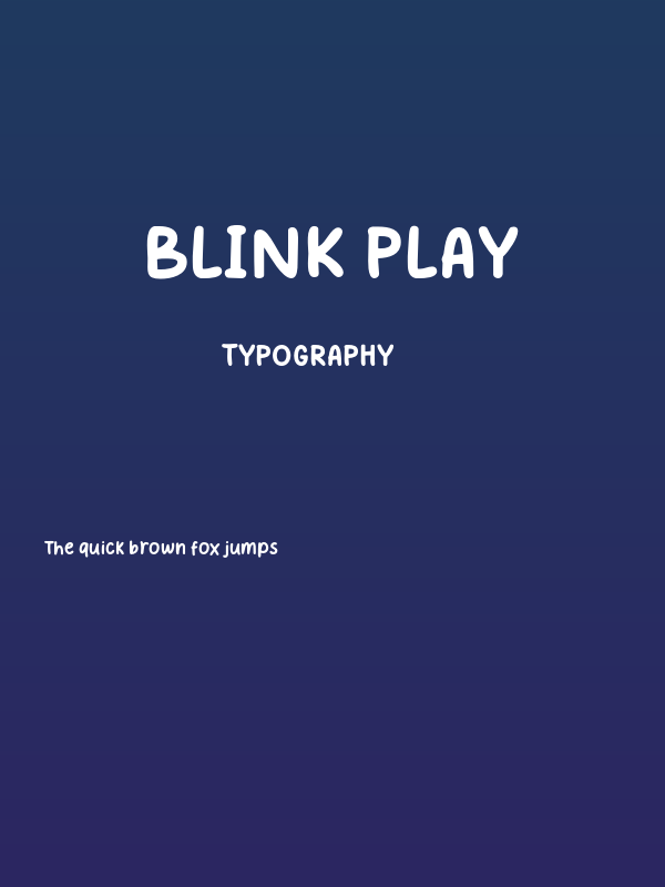 Blink Play Poster