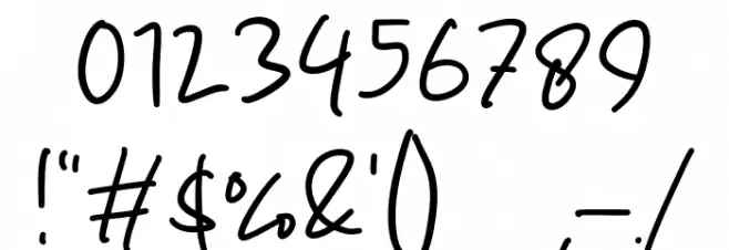 Blink Script Font OTHER CHARS