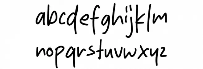Blink Script Font LOWERCASE