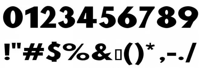 Blink Ultra Wide Font OTHER CHARS