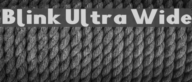 Blink Ultra Wide Font examples