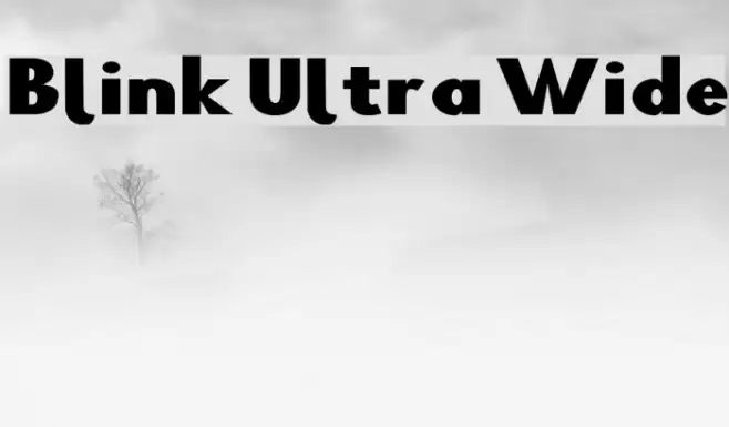 Blink Ultra Wide Font examples