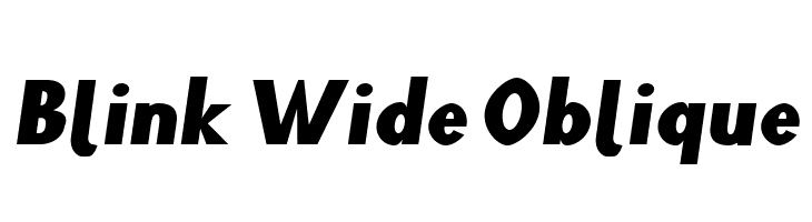 Blink Wide Oblique Font