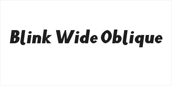 Blink Wide Oblique Logo