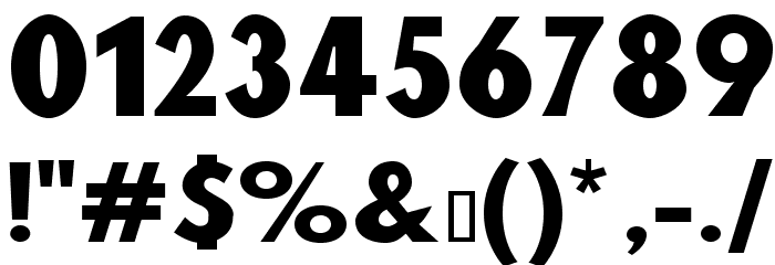 Blink Wide Font OTHER CHARS