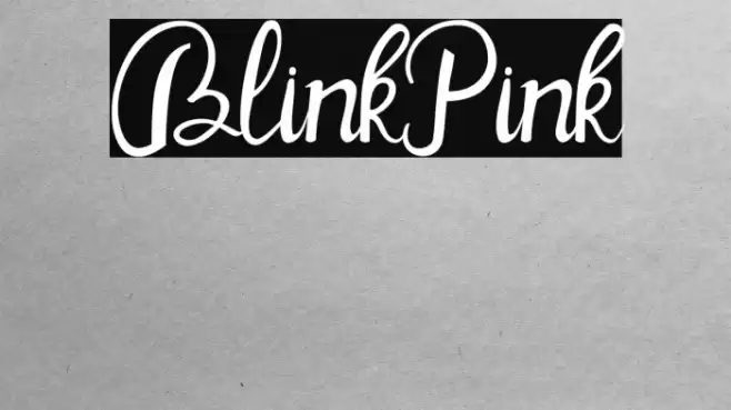 BlinkPink Font examples