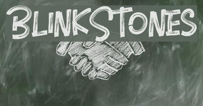 BlinkStones Font examples
