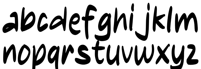 Blinked Font LOWERCASE
