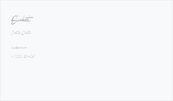 Blinkest Business Card