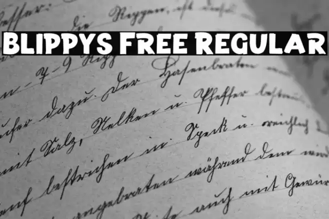 Blippys Free Regular Font examples