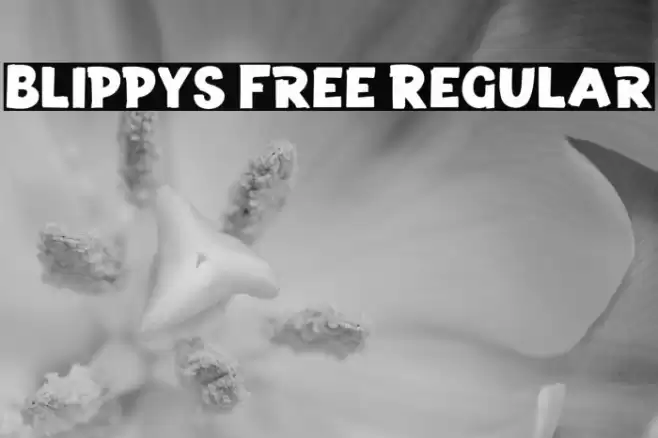 Blippys Free Regular Font examples