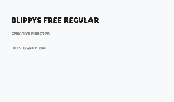 Blippys Free Regular Business Card