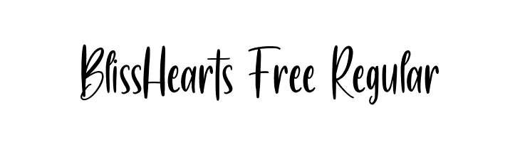 BlissHearts Free Regular  font caratteri gratis