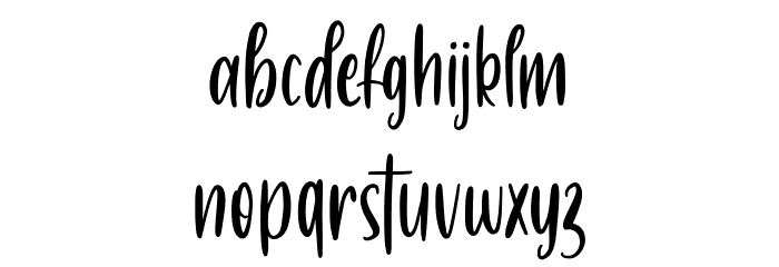 BlissHearts Free Regular Font LOWERCASE