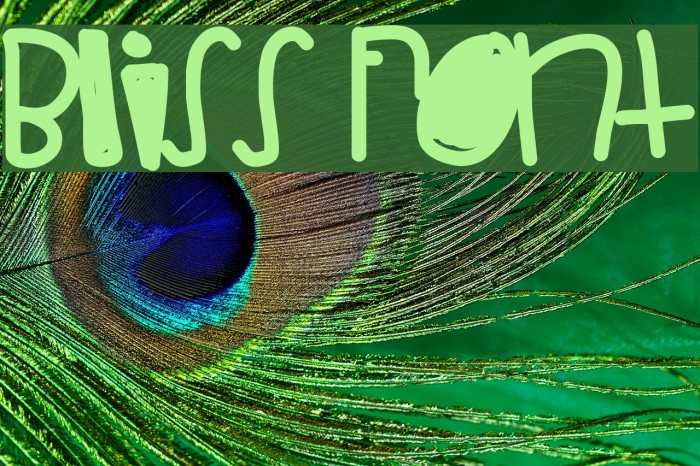 Bliss Font examples