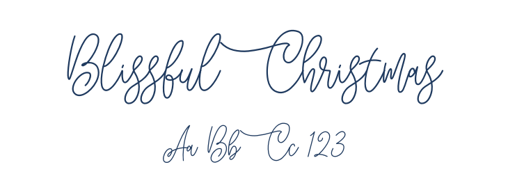 Blissful Christmas Font Preview