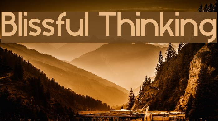 Blissful Thinking Шрифта examples