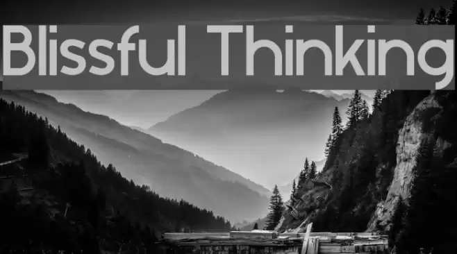Blissful Thinking Font examples